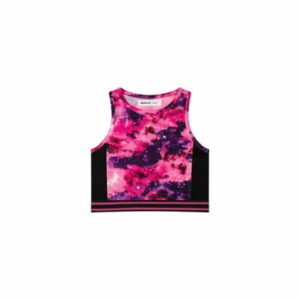 MINOTI Crop-Top Schwarz/Rosa