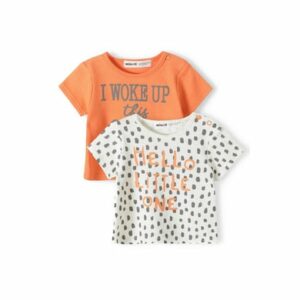 MINOTI 2er-Pack T-Shirts Weiß/Orange