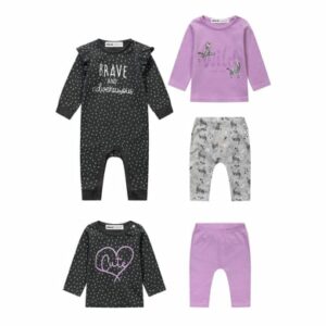 MINOTI Babyset 5-tlg. Lila/Grau