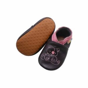 Yalion Baby Krabbelschuhe Bär lila