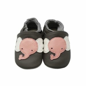 Yalion Baby Krabbelschuhe Elefant grau