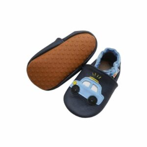 Yalion Baby Krabbelschuhe Auto dunkelblau