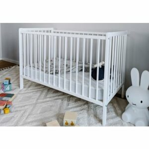 Kids Collective Babybett Gitterbett 60x120 höhenverstellbar & herausnehmbare Sprossen weiß