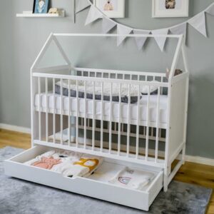 Kids Collective Beistellbett und Hausbett mit Schublade