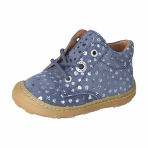 PEPINO Lauflernschuh Dots navy (mittel)