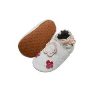 Yalion Baby Krabbelschuhe Blumen weiß