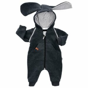 Koala Baby Overall Strampler Sweet Bunny - by Koala Baby dunkelgrau weiß