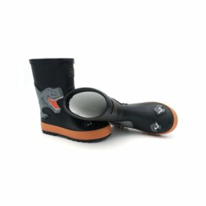 Maximo Kindergummistiefel Dino schwarz