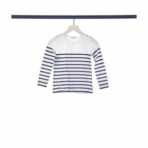 TOM TAILOR Langarmshirt offwhite/dark blue stripe