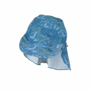 Sterntaler Schirmmütze mit Nackenschutz Dino blau