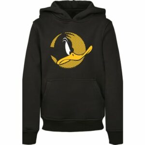 F4NT4STIC Hoodie Looney Tunes Daffy Duck Dotted Cartoon Logo schwarz