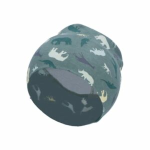 Sterntaler Slouch-Beanie Safaritiere dunkelgrün