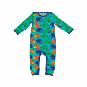 Smafolk Bodysuit Elephant Blue Atoll