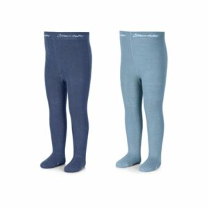 Sterntaler Strumpfhose Uni Doppelpack Bambus blau