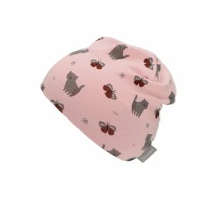 Sterntaler Slouch-Beanie Schmetterling/Katze rosa