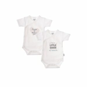 Liliput Kurzarm-Wickelbody 2er-Pack Little Queen weiß