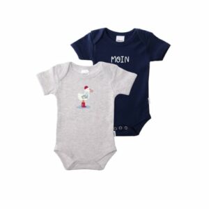 Liliput Baby-Bodies MOIN grau- melange/ marine