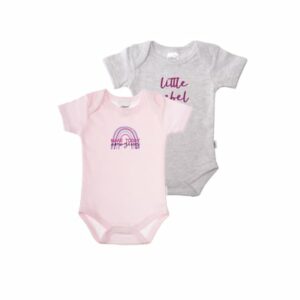 Liliput Baby-Body Make today amazing rosa gestreift/ grau-melange