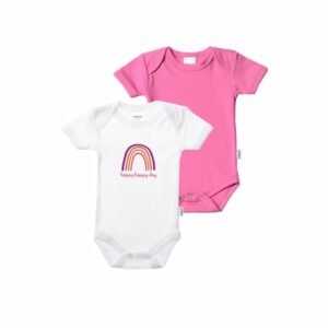 Liliput Baby-Bodies im 2er Set Regenbogen weiss/ pink