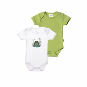 Liliput Baby-Bodies Frosch weiss/ gruen