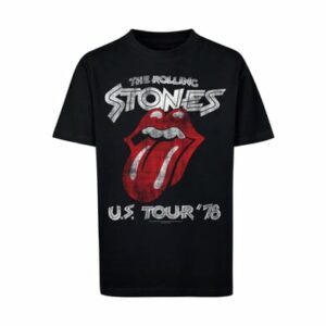 F4NT4STIC T-Shirt The Rolling Stones Rock Band US Tour '78 Front schwarz