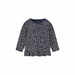 s.Oliver Langarmshirt Blümchen navy