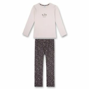 Sanetta Pyjama Beige/Dunkelgrau