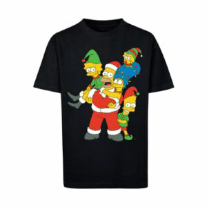 F4NT4STIC T-Shirt The Simpsons Christmas Weihnachten Family schwarz