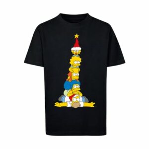 F4NT4STIC T-Shirt The Simpsons Family Christmas Weihnachtsbaum schwarz