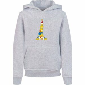 F4NT4STIC Hoodie The Simpsons Family Christmas Weihnachtsbaum heather grey