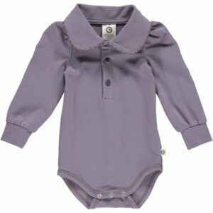 Müsli Polo-Langarmbody Lilac fog