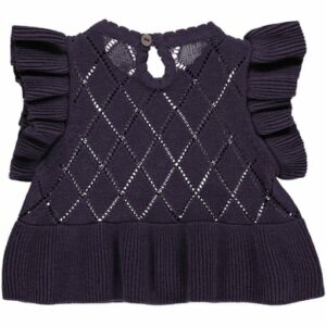 Müsli Babystrickpullunder Dark Lilac