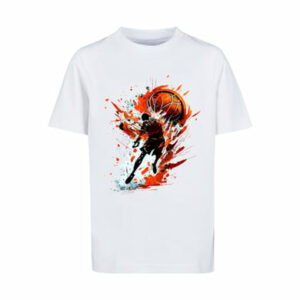 F4NT4STIC T-Shirt Basketball Splash Sport TEE UNISEX weiß