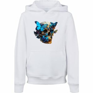 F4NT4STIC Hoodie Butterfly Skull HOODIE UNISEX weiß