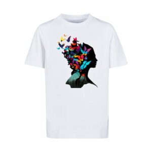 F4NT4STIC T-Shirt Butterfly Silhouette TEE UNISEX weiß