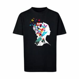 F4NT4STIC T-Shirt Butterfly Silhouette TEE UNISEX schwarz