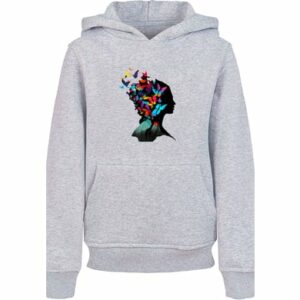 F4NT4STIC Hoodie Butterfly Silhouette HOODIE UNISEX heather grey