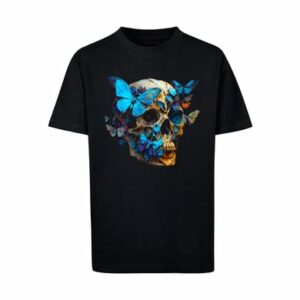 F4NT4STIC T-Shirt Butterfly Skull TEE UNISEX schwarz