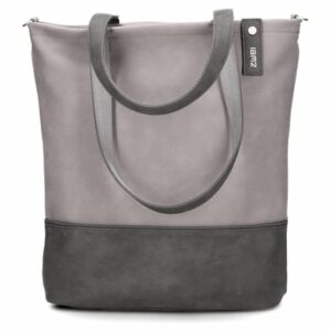 zwei Jana J145 - Schultertasche 37 cm nubuk-stone