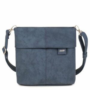 zwei Mademoiselle M8 - Schultertasche 25 cm nubuk-blue