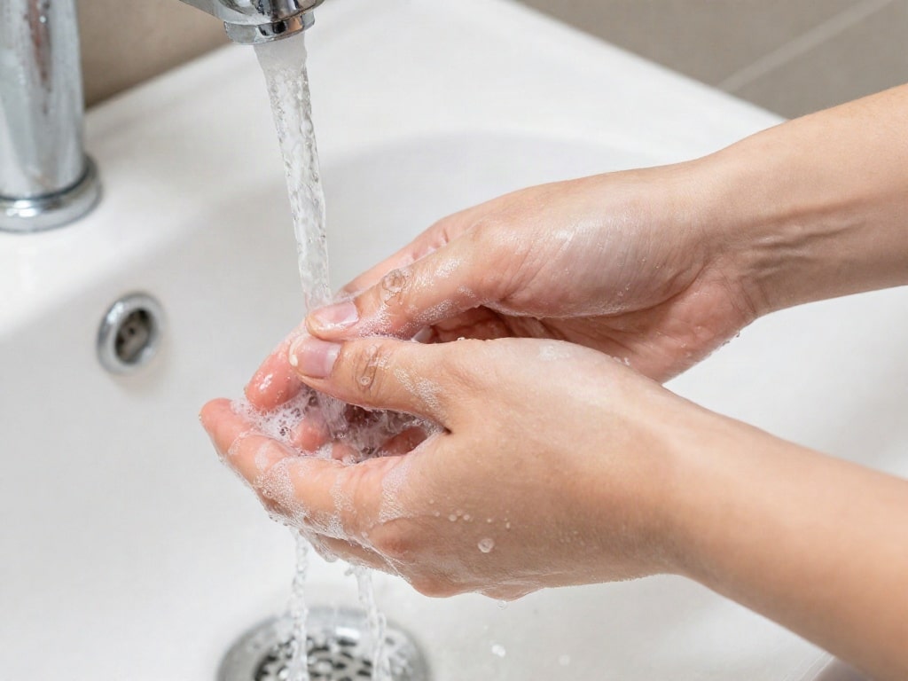 Kleinkind Hände waschen