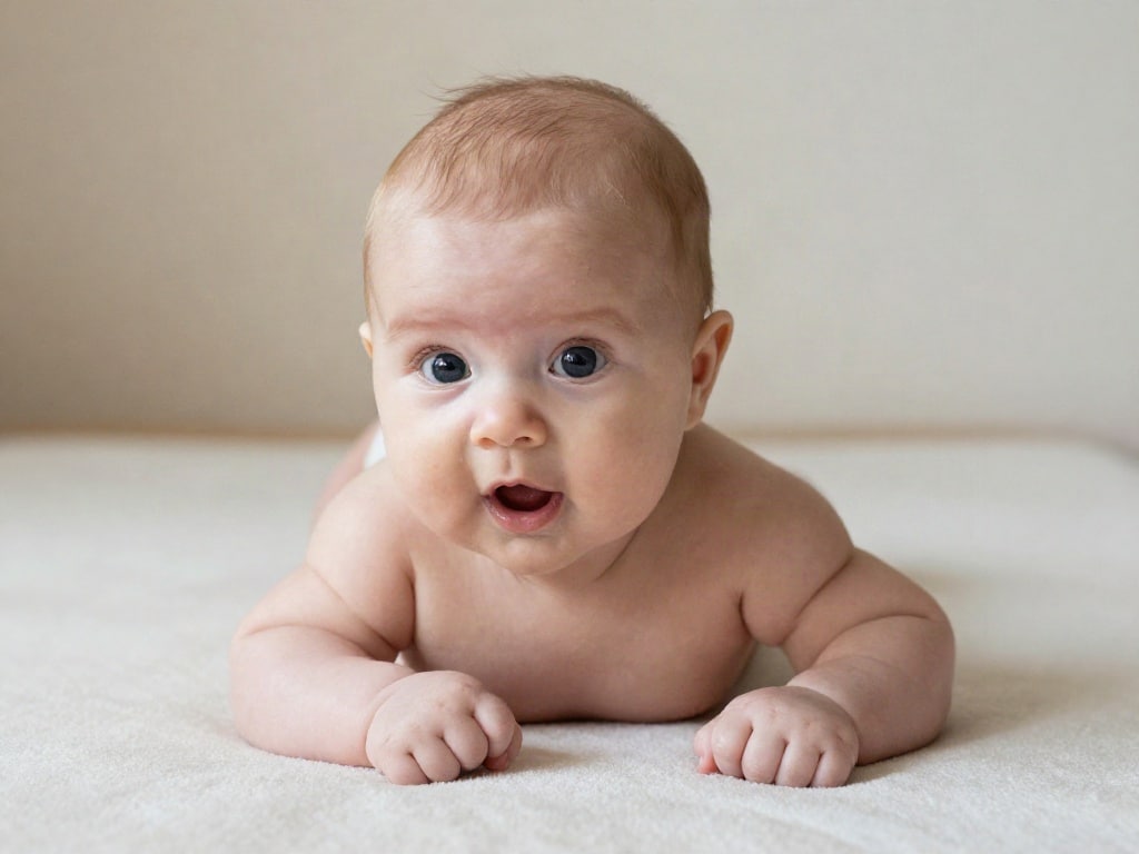 Baby krabbeln lernen